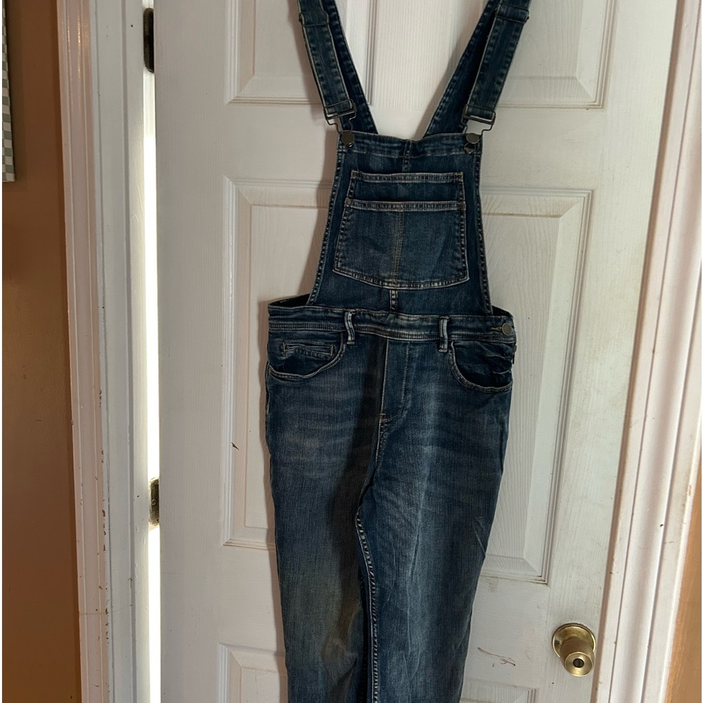Blank NYC cropped overalls
